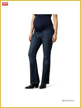 Maternity Comfort-Stay Bootcut Jeans High Rise Pull On Stretch Denim